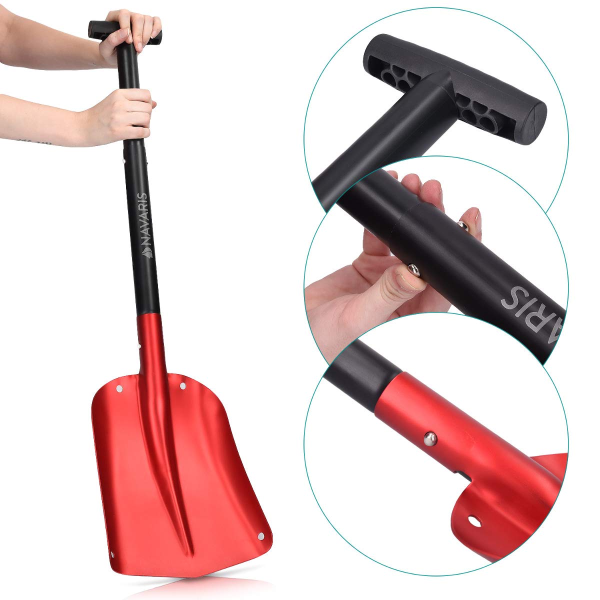 navaris-lawinenschaufel-alu-80cm-klappbar-rot-schwarz-tasche image 4