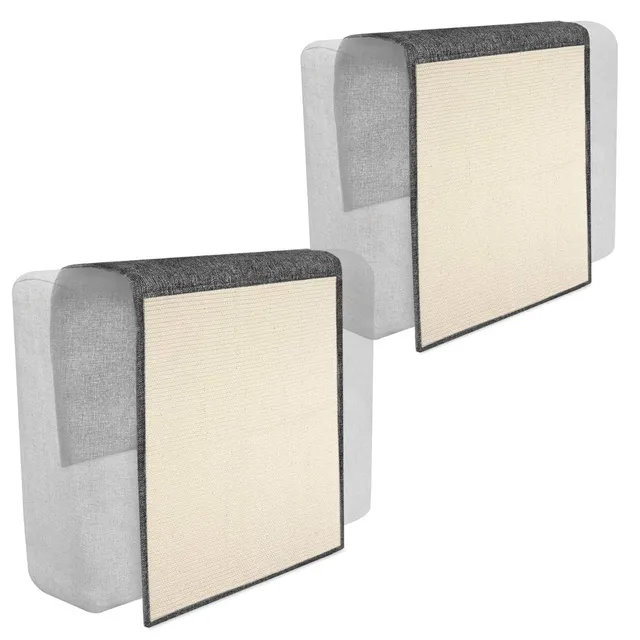 navaris-kratzmatte-katze-sisal-130x45-dunkelgrau-2er-set image 1