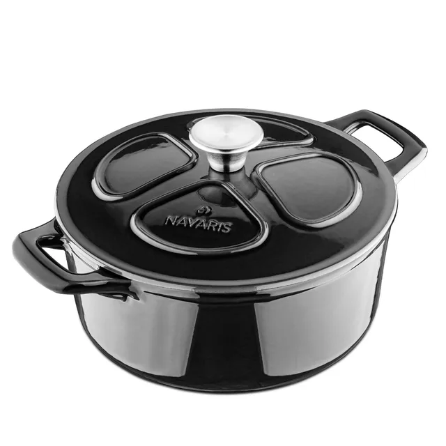 navaris-kitchen-gusseisen-topf-3-5-l-24-cm-schwarz image 1