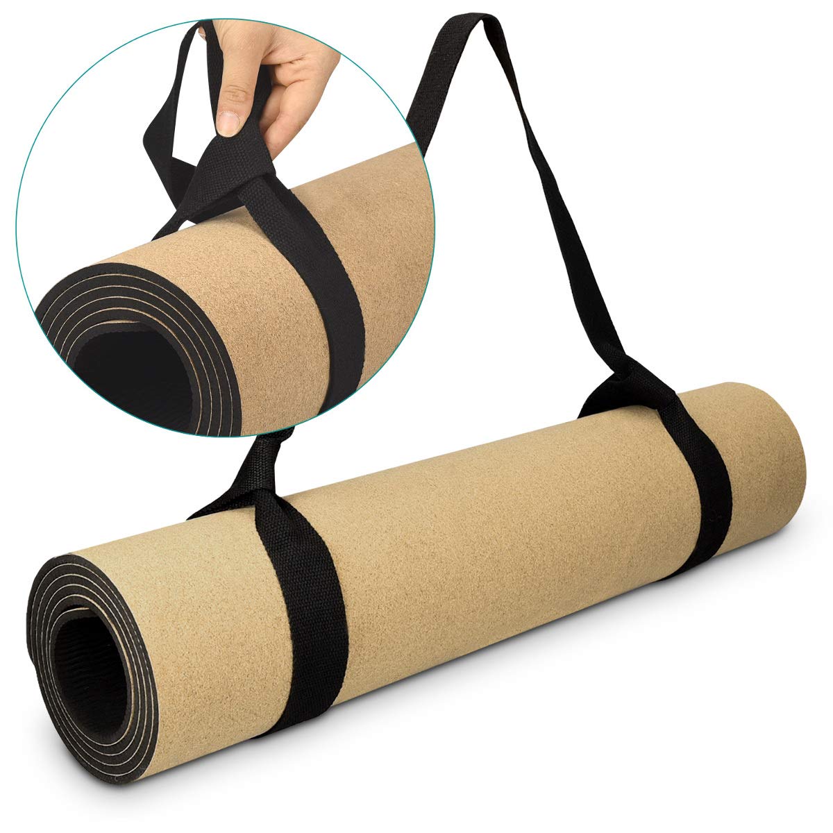 navaris-yogamatte-kork-gymnastikmatte-183cm-5mm-nachhaltig image 6