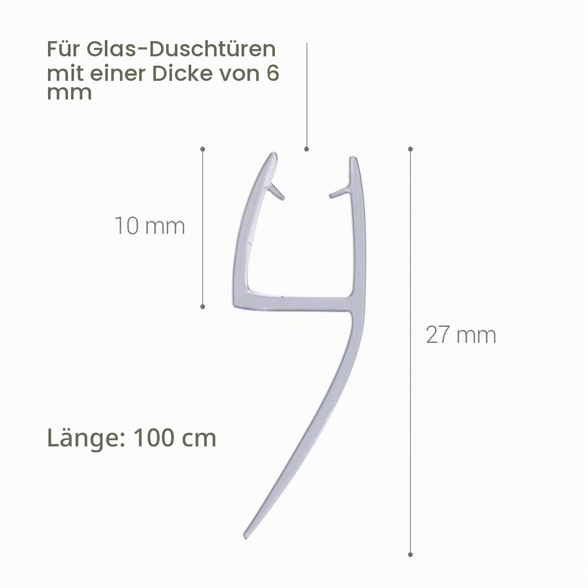 navaris-beauty-duschdichtung-6mm-glas-100cm-transparent-180-pvc image 3