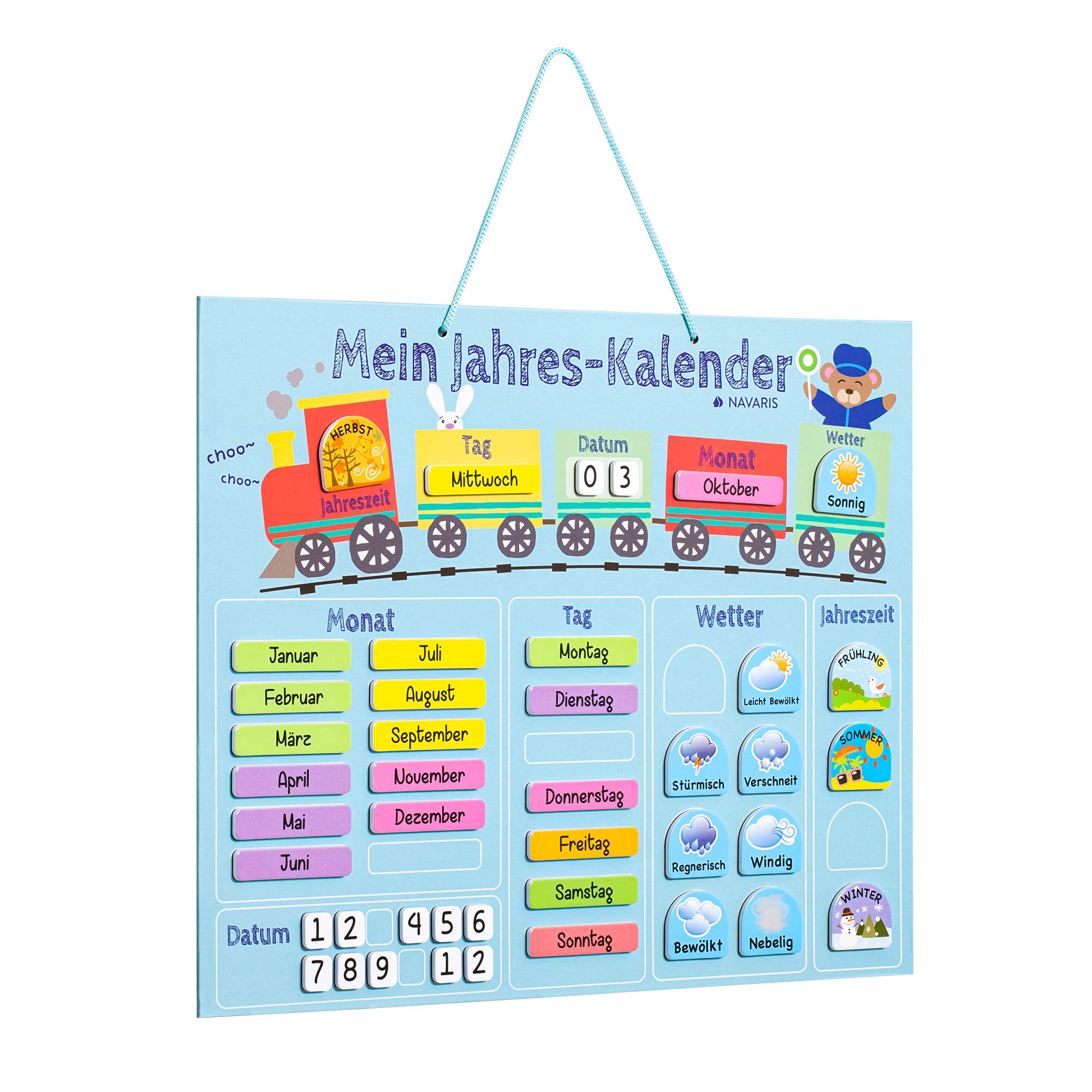 navaris-kitchen-kinderkalender-magnettafel-blau-deutsch-magnetisch image 7