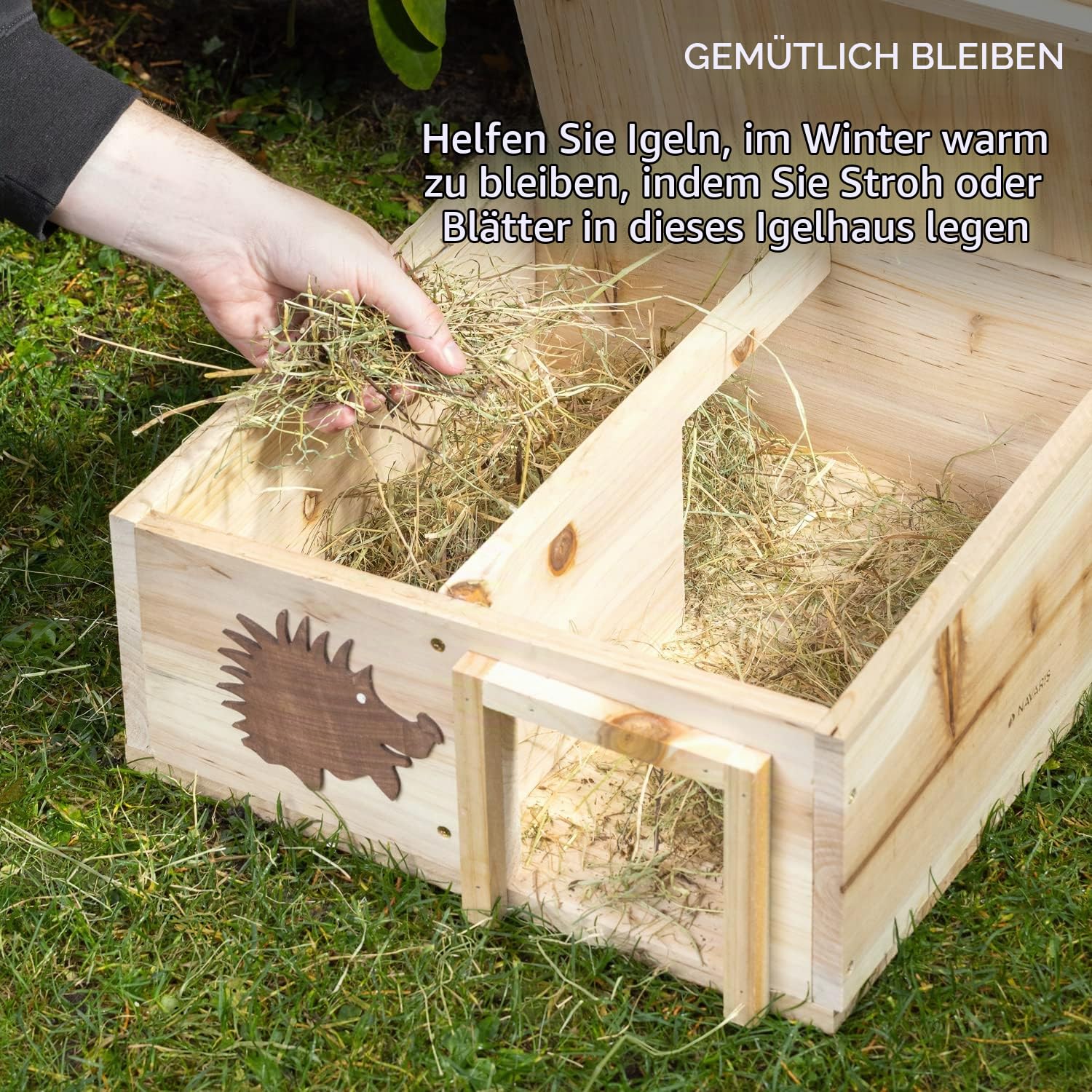 navaris-igelhaus-holz-igelh-tte-wetterfest-katzensicher image 5