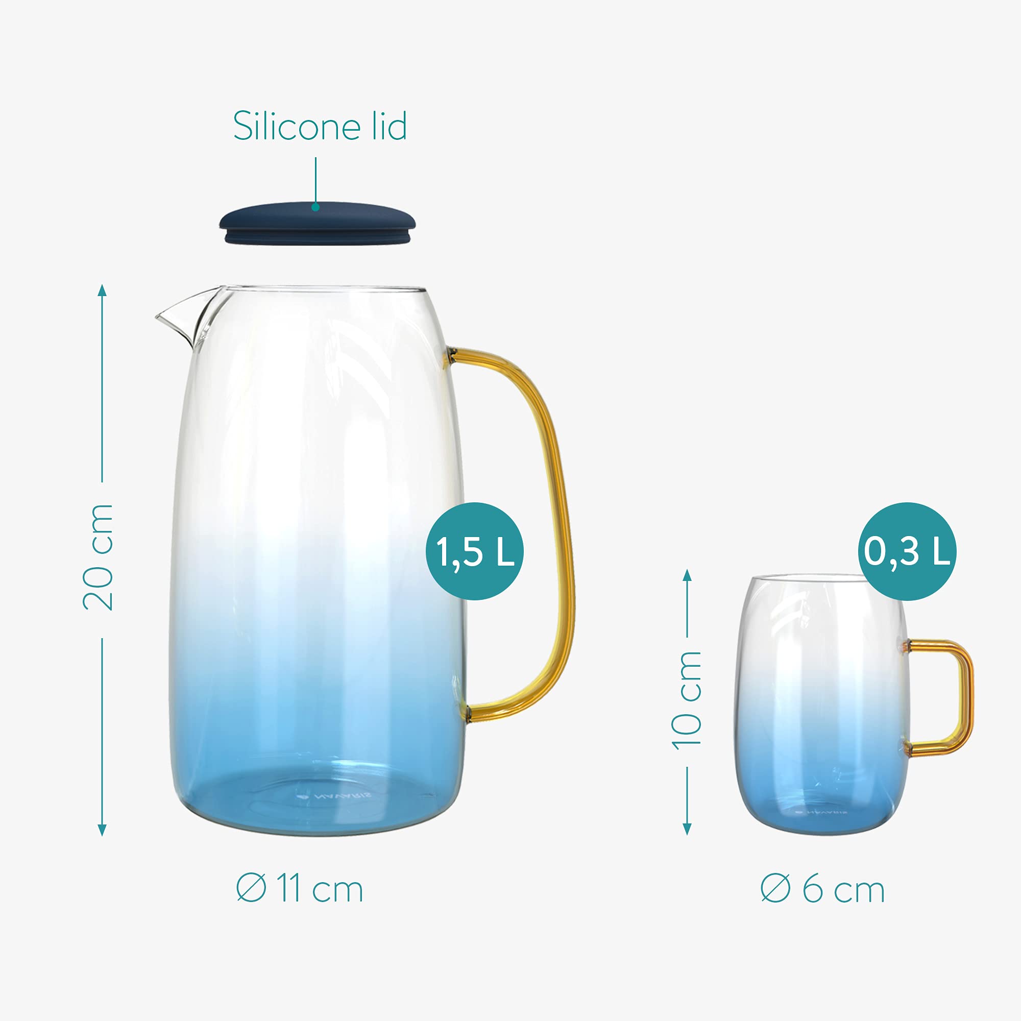 navaris-kitchen-wasserkaraffe-1-55-l-glas-mit-4-gl-sern image 6