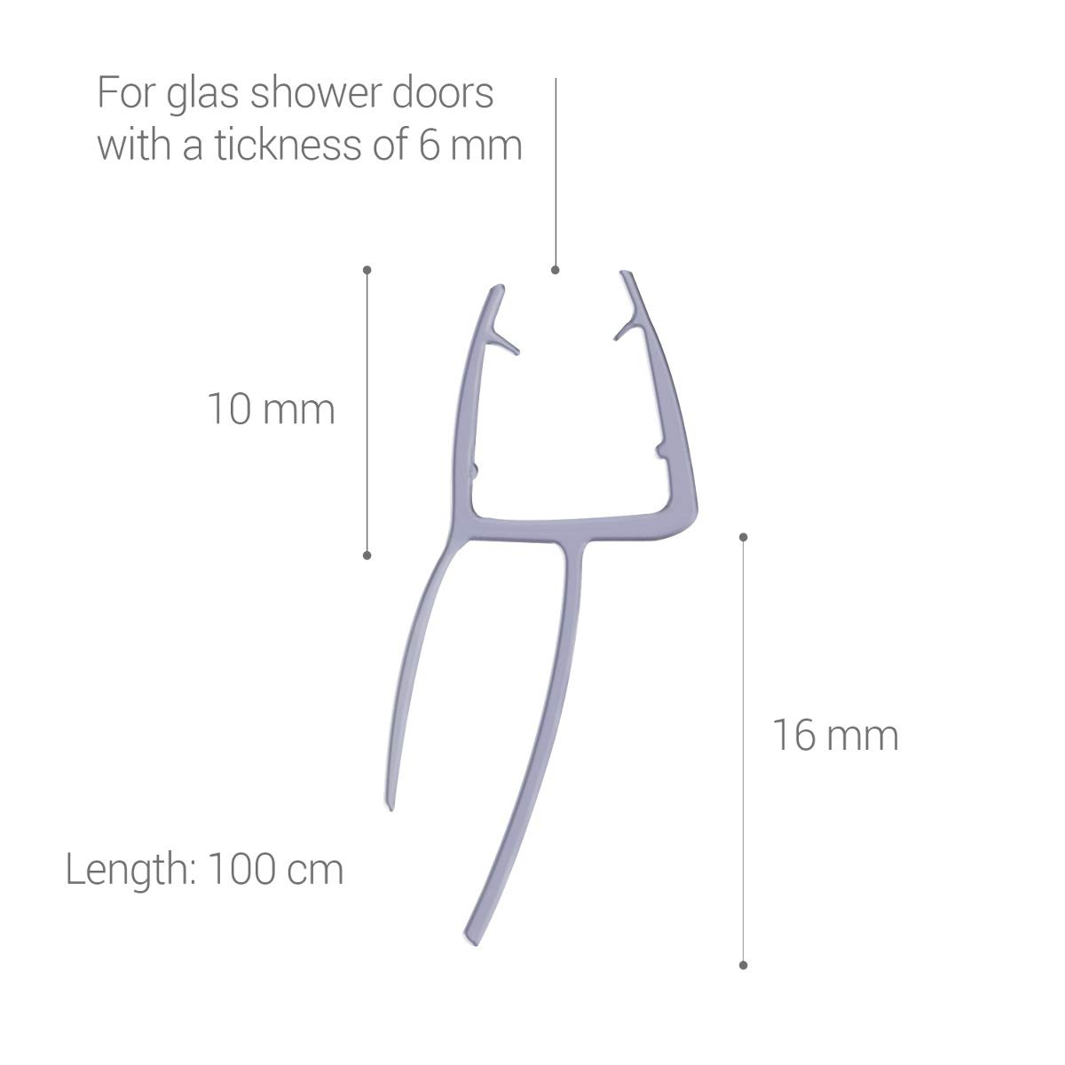 navaris-beauty-duschdichtung-6mm-45-grad-100cm-transparent image 3