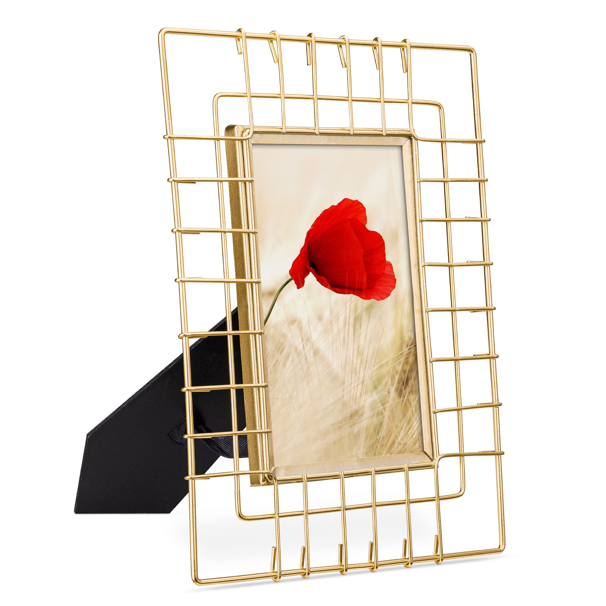navaris-office-bilderrahmen-metall-23x18-cm-ros-gold-10x15 image 1