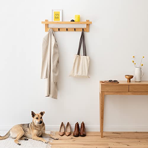 navaris-living-wandgarderobe-bambus-ablage-74x12x18cm-5-haken image 8