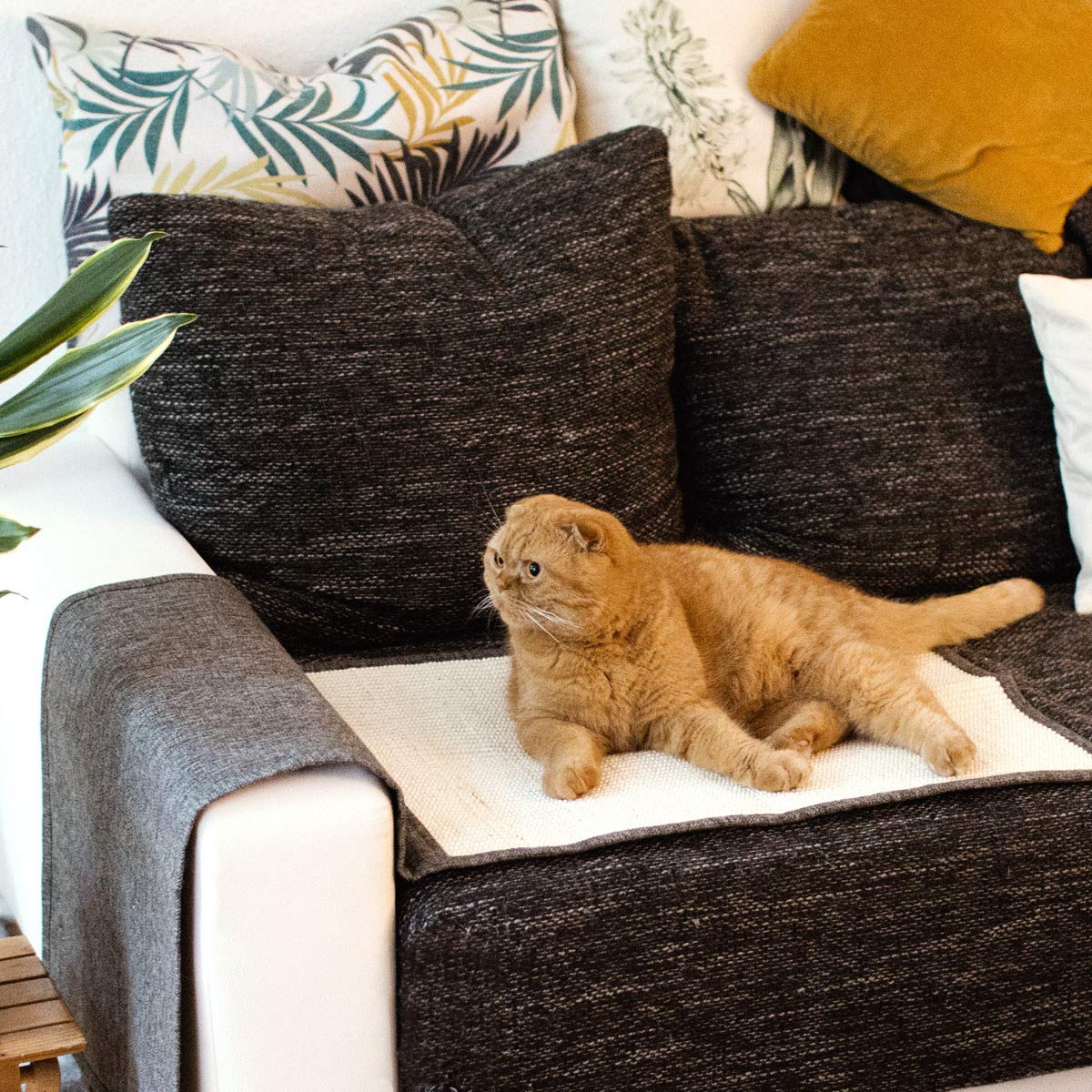 navaris-kratzmatte-katze-sisal-130x45-dunkelgrau-2er-set image 5