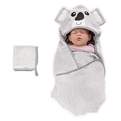 navaris-baby-handtuch-kapuze-bambus-koala-70x70-cm-set image 8