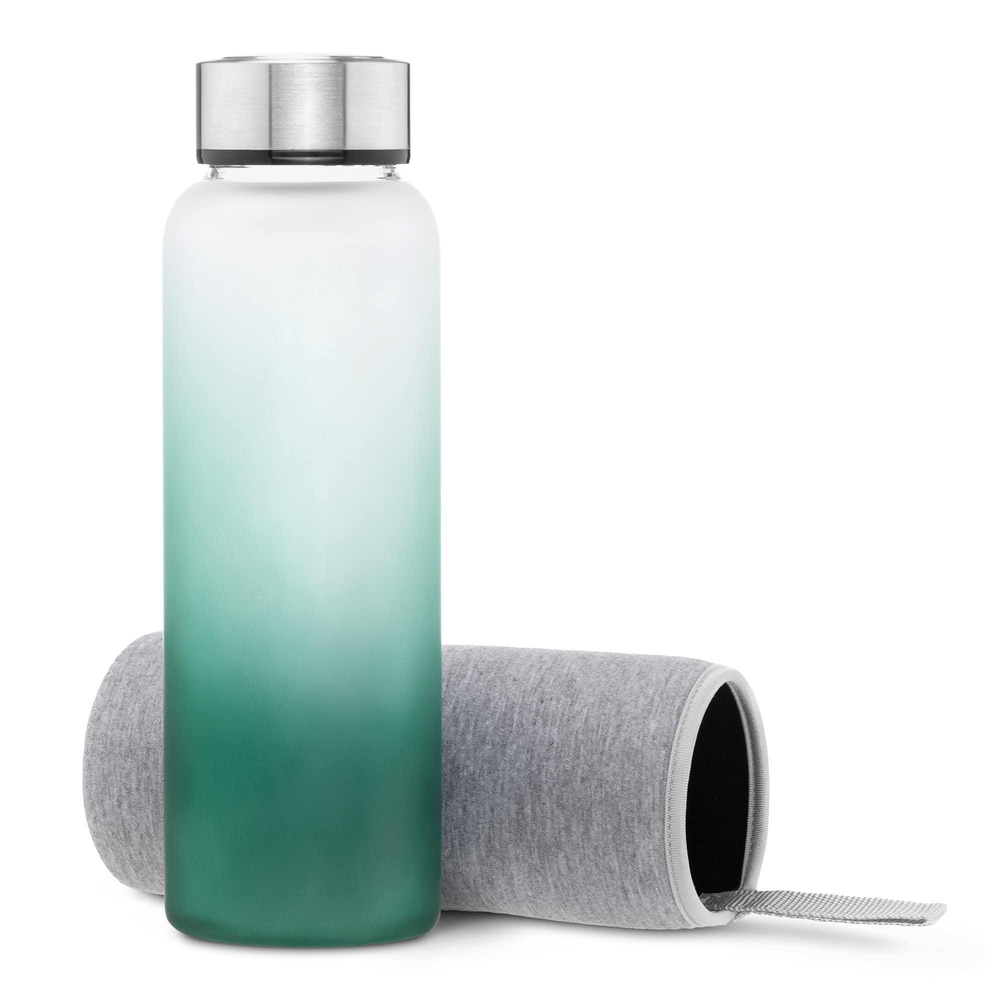 navaris-kitchen-glasflasche-950ml-trinkflasche-gr-n-mit-neoprenh-lle image 7