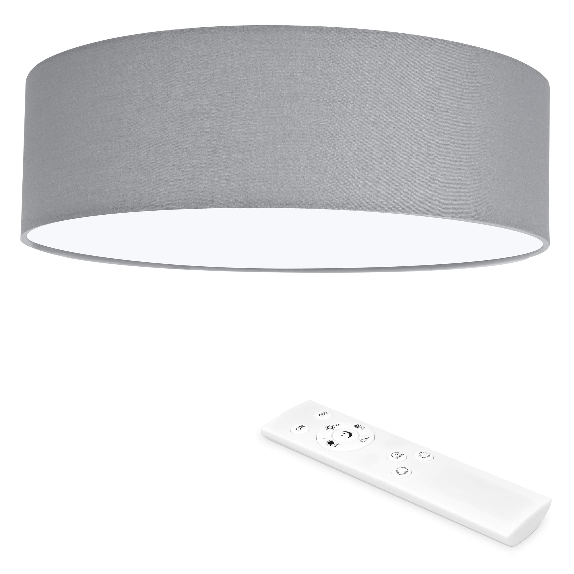 navaris-lighting-led-deckenleuchte-40-cm-rund-grau-hellgrau-dimmbar image 7