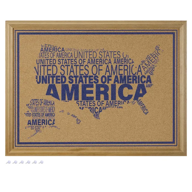 navaris-usa-karte-kork-pinwand-60x45-cm-quer-mit-holzrahmen image 1