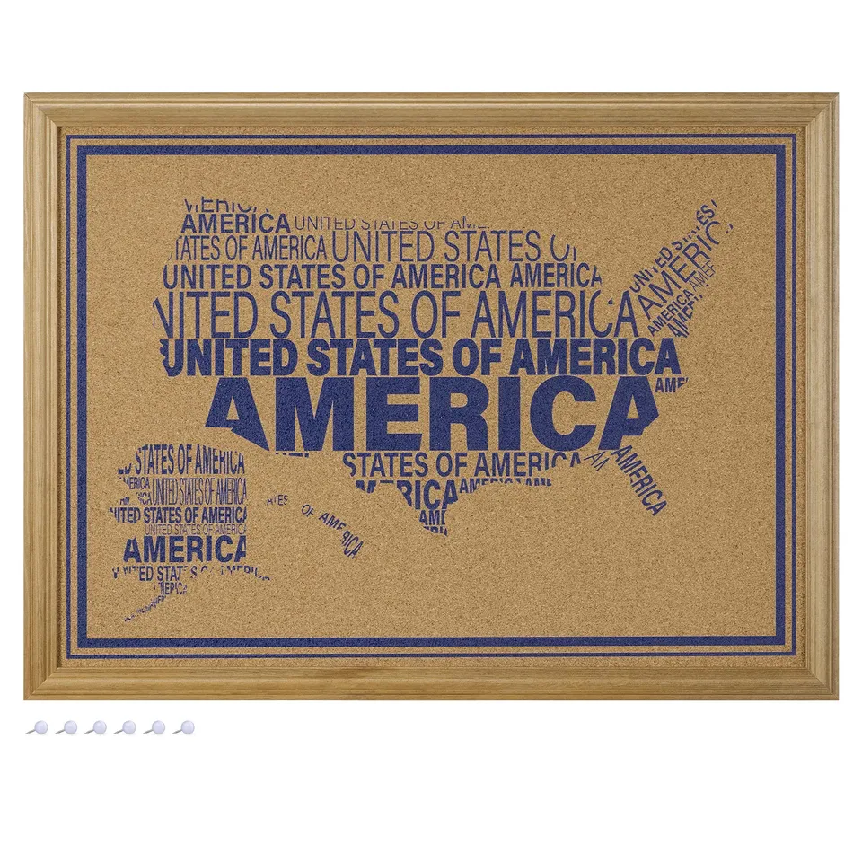 navaris-usa-karte-kork-pinwand-60x45-cm-quer-mit-holzrahmen image 1