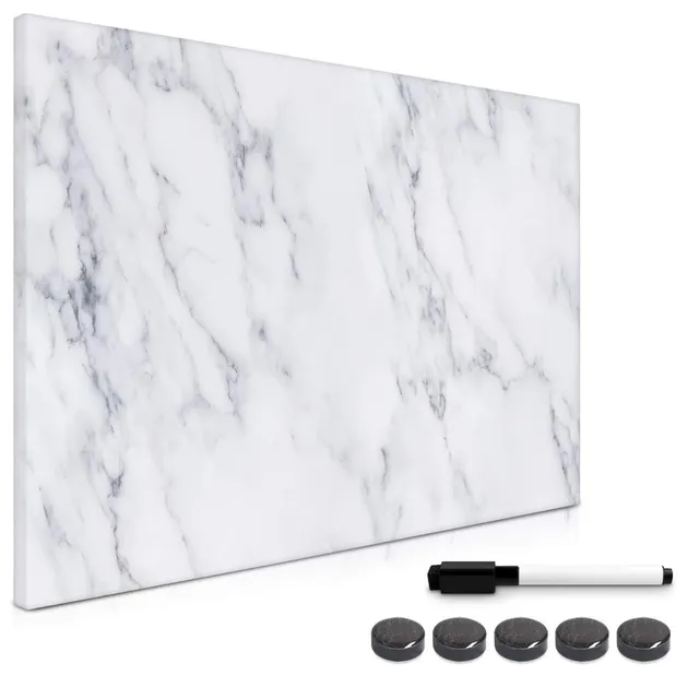 navaris-magnettafel-memoboard-60x40-magnetpinnwand-white-marble image 1