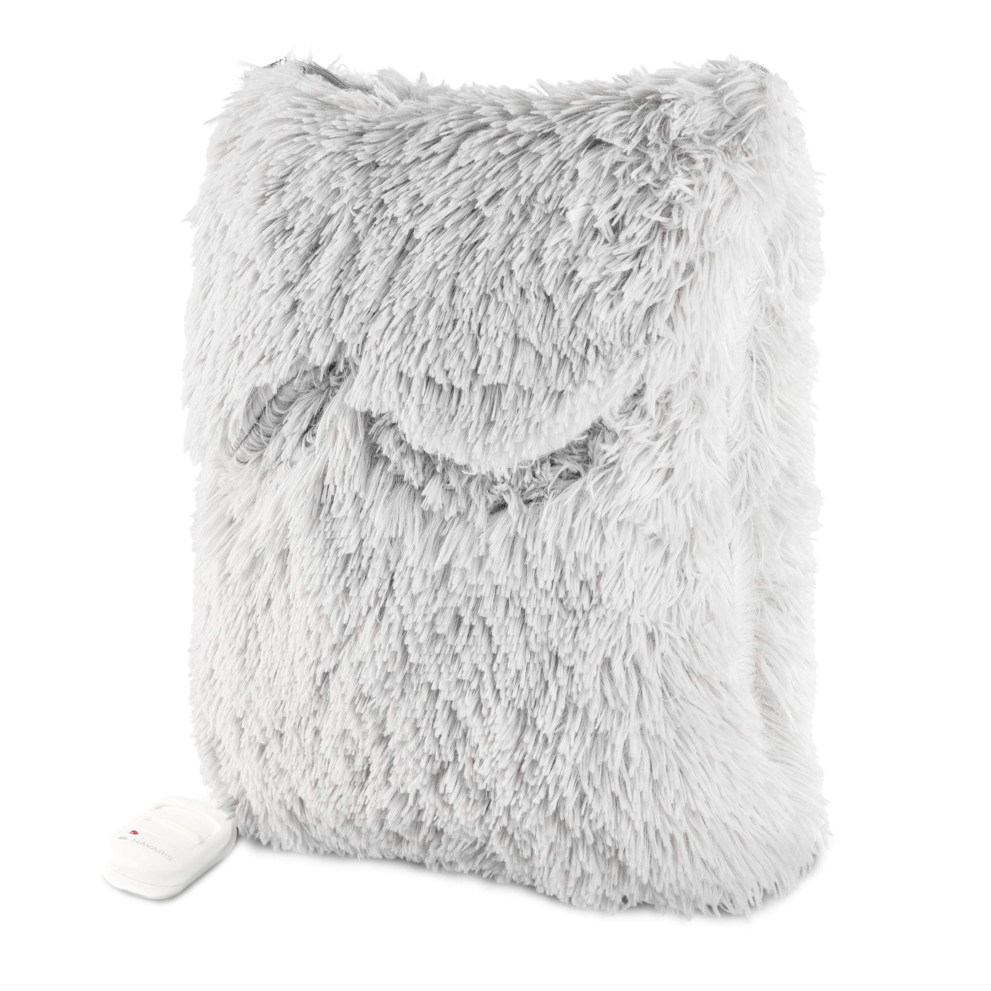 navaris-2in1-heizkissen-elektrisch-38x38cm-fu-w-rmer-grau-fleece image 1
