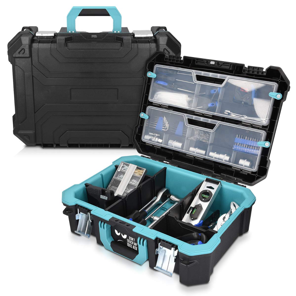 navaris-werkzeugkoffer-leer-20-5-zoll-kunststoff-mit-organizer image 5