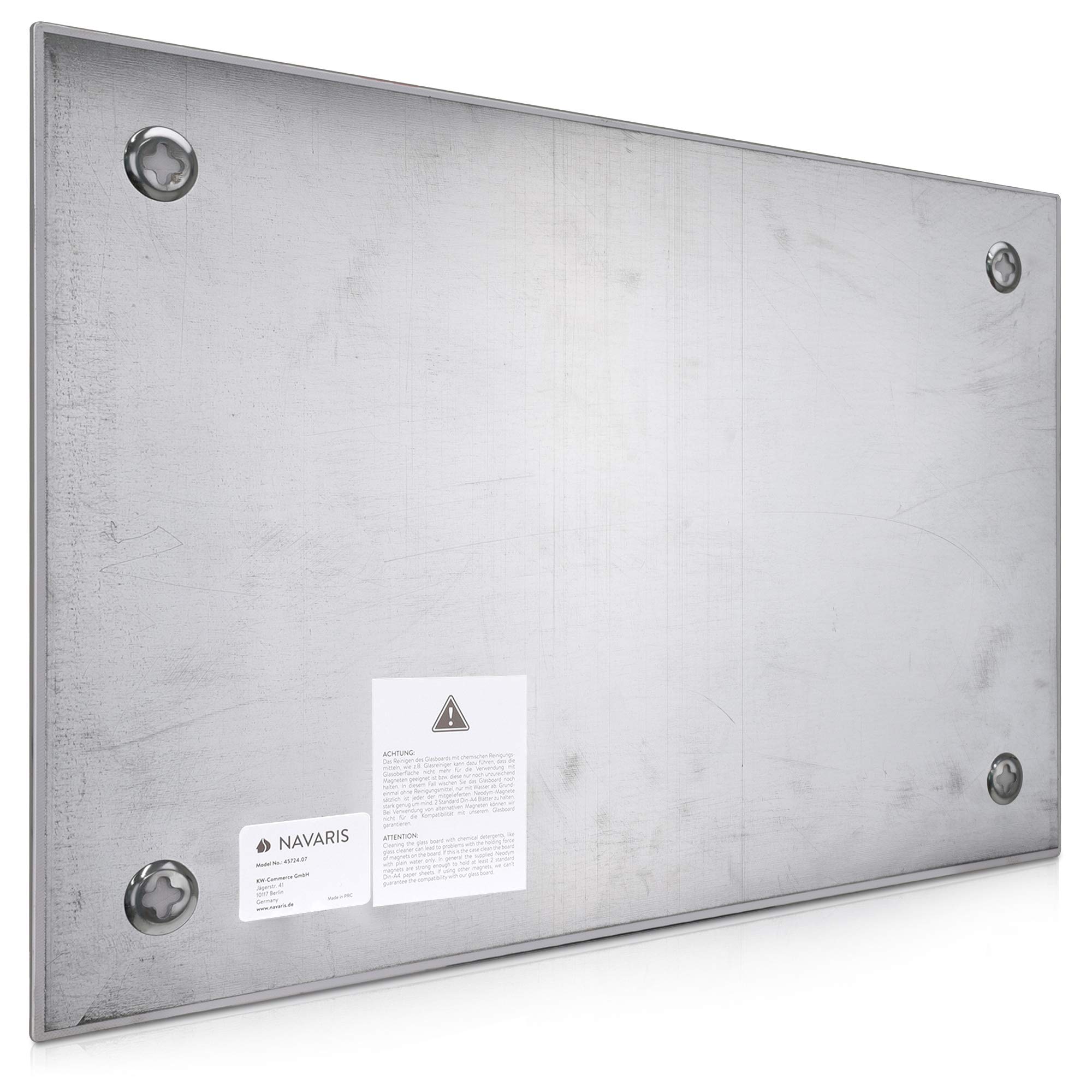 navaris-magnettafel-glas-60x40-schwarz-marmor-beschreibbar image 4