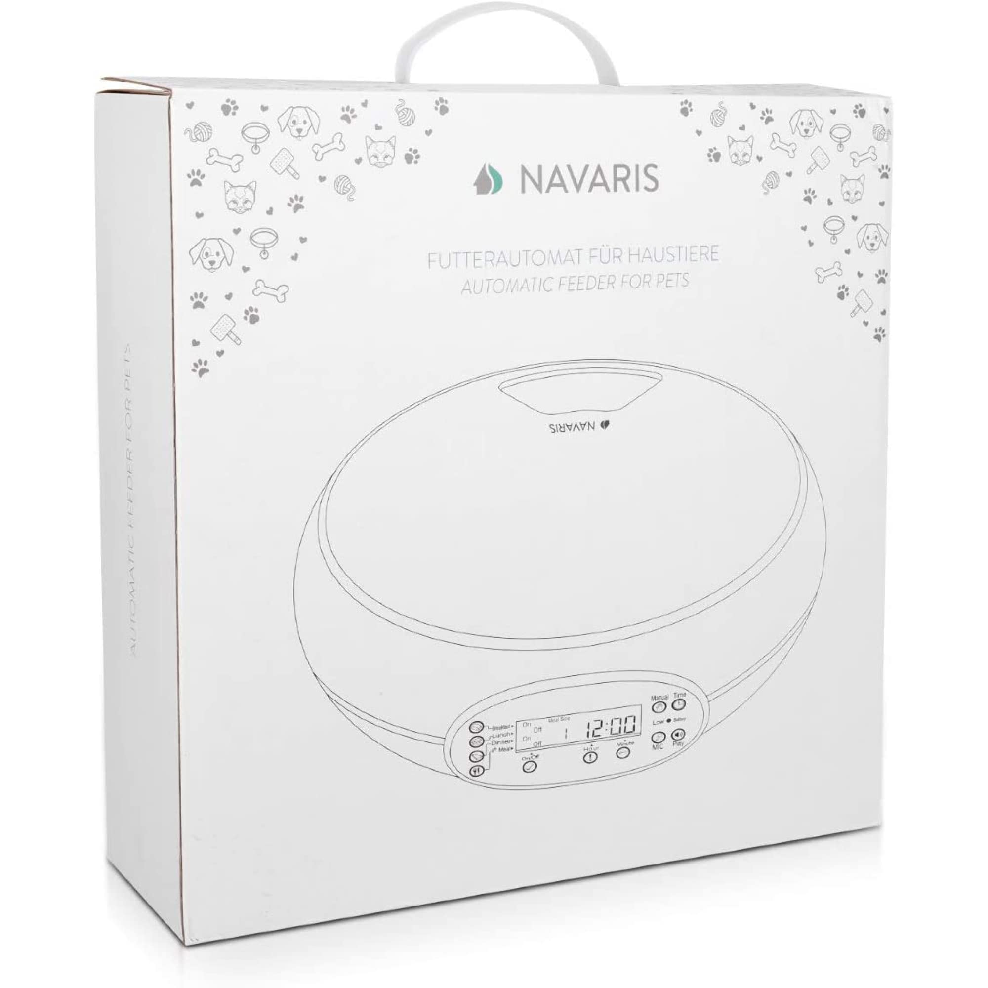 navaris-futterautomat-1-6l-timer-futterspender-katze-hund image 7