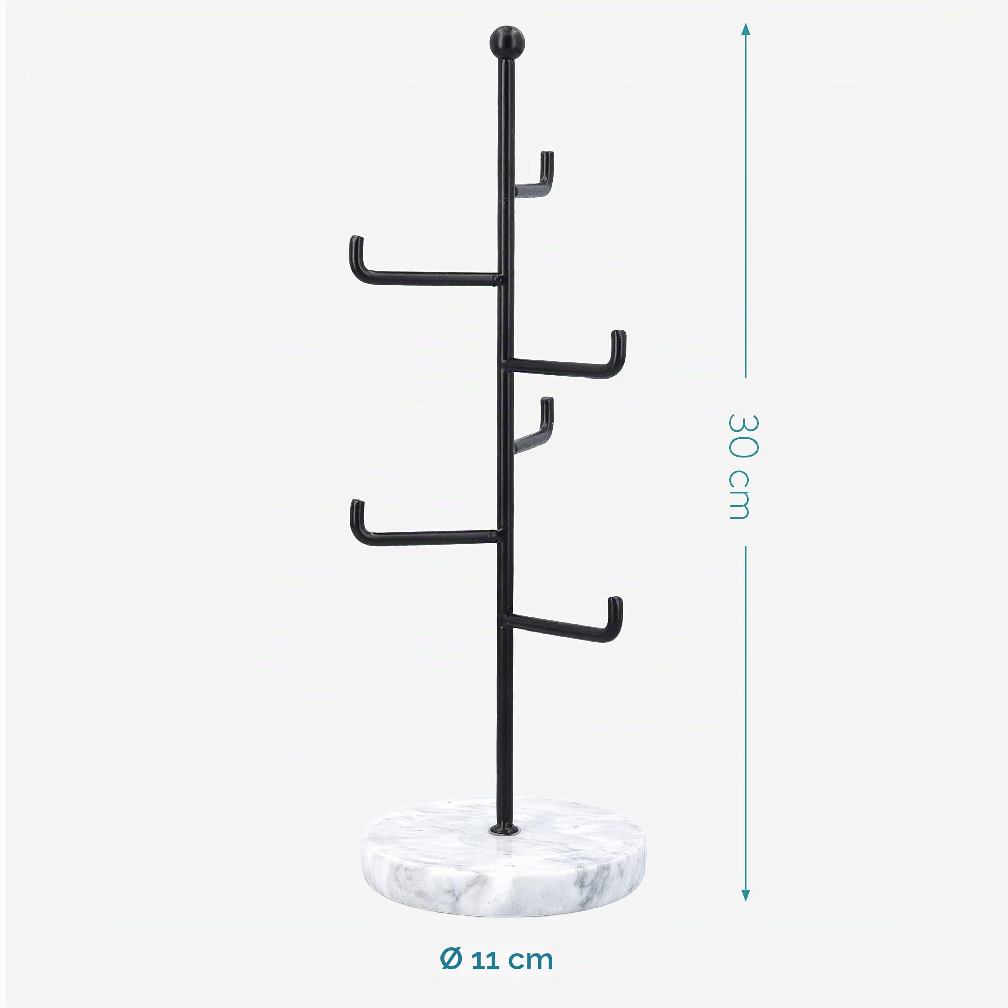 navaris-schmuckst-nder-marmor-metall-schmuckbaum-30-cm-ablage image 4