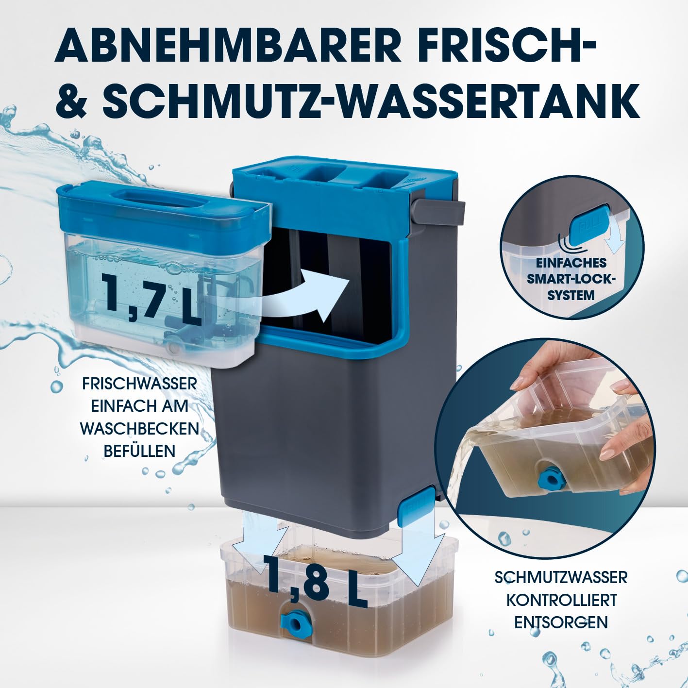 cleanmaxx-komfort-mopp-duotank-bodenwischer-blau-2-pads-132cm image 6