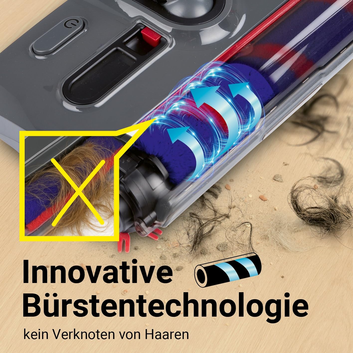 cleanmaxx-akkubesen-elektrobesen-mit-led-f-r-tierhaare-60-min image 4