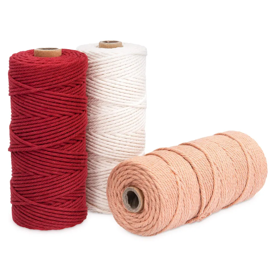 navaris-garden-makramee-garn-3er-set-100m-wei-rot-rosa image 1