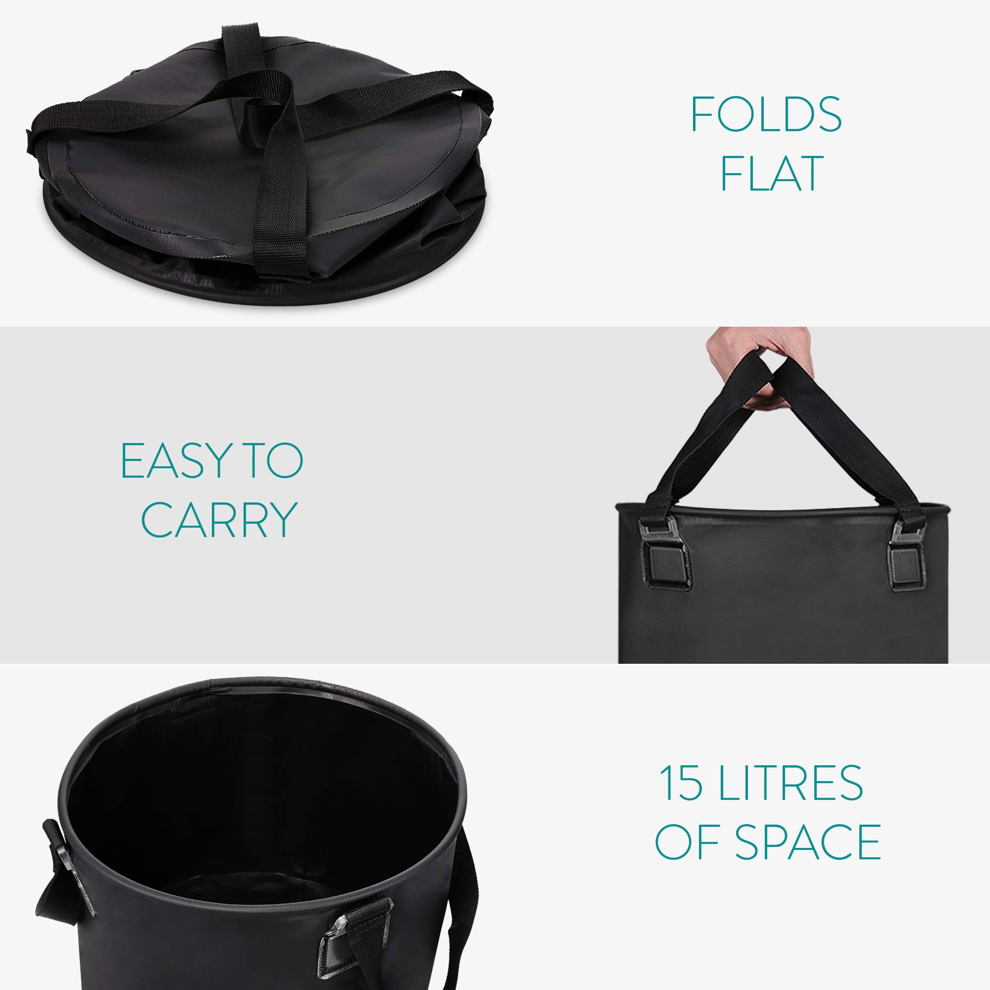 navaris-faltsch-ssel-camping-15l-schwarz-faltbar-pvc image 4