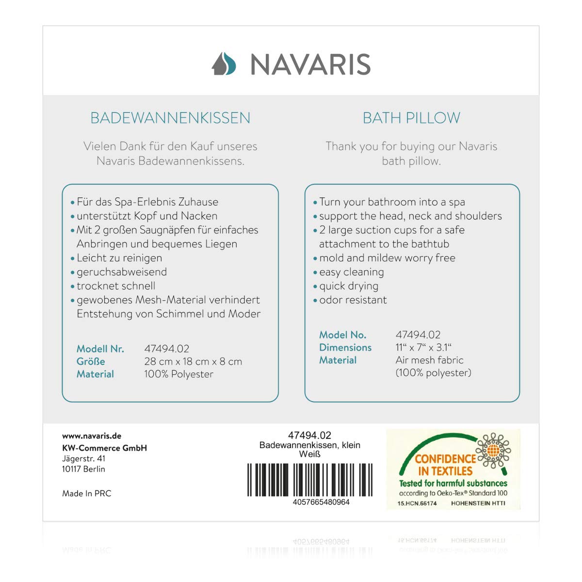 navaris-beauty-badewannenkissen-klein-wei-anti-rutsch-mesh image 7