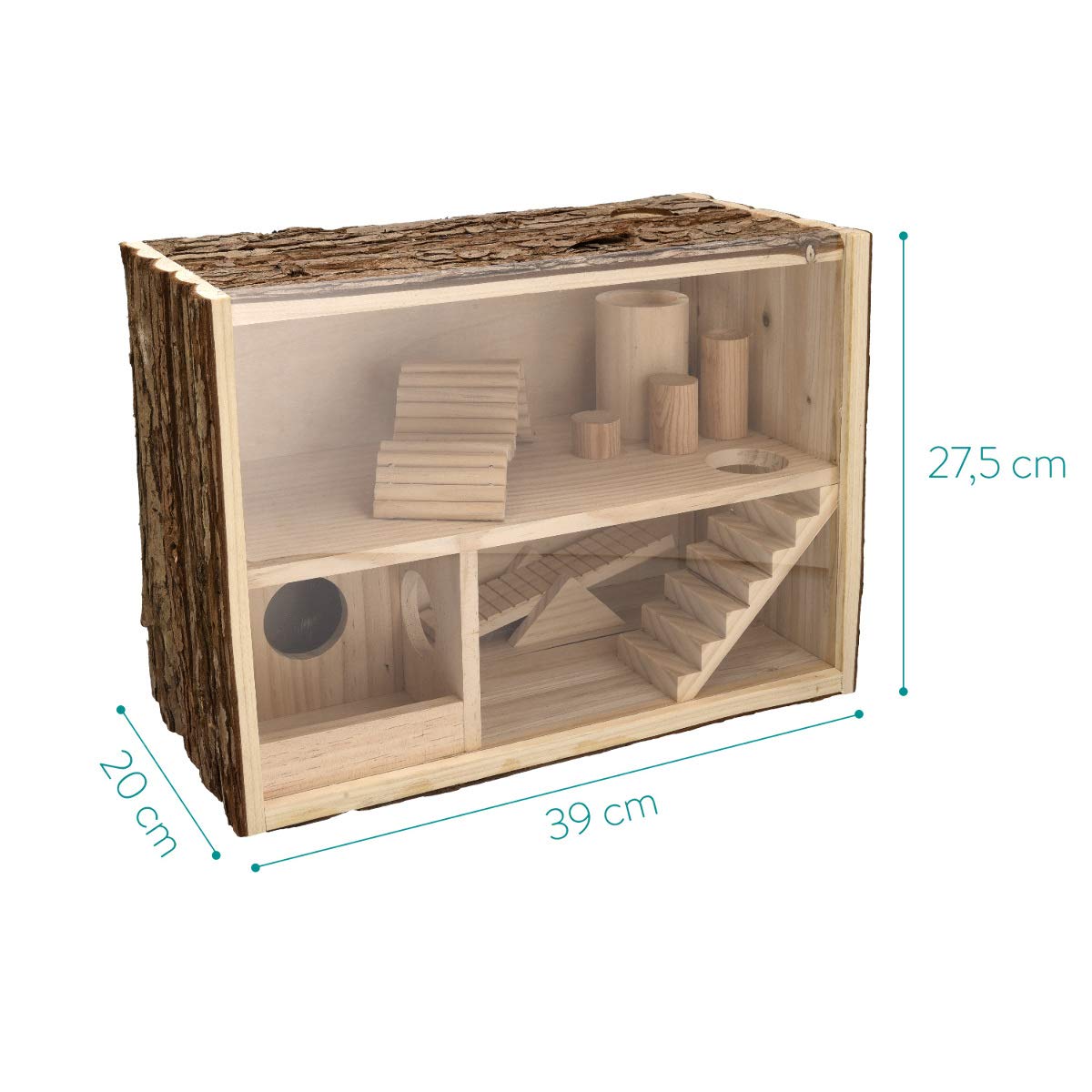 navaris-living-hamsterhaus-zweist-ckig-holz-39cm-f-r-nager image 5