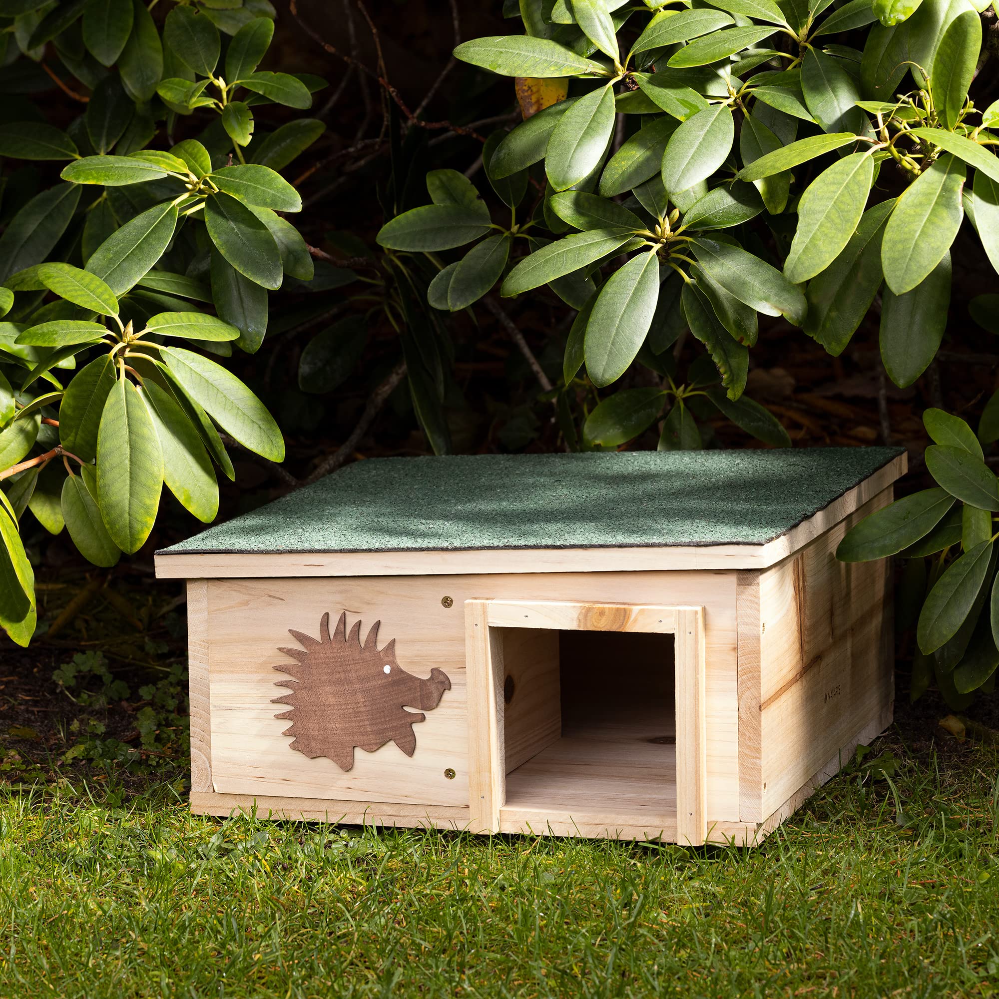 navaris-igelhaus-holz-igelh-tte-wetterfest-katzensicher image 2