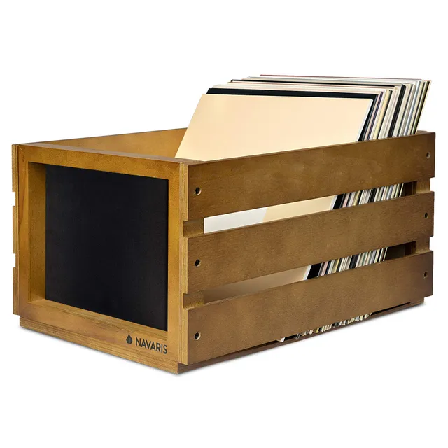 navaris-schallplattenkiste-holz-f-r-80-lps-braun-kreidetafel image 1