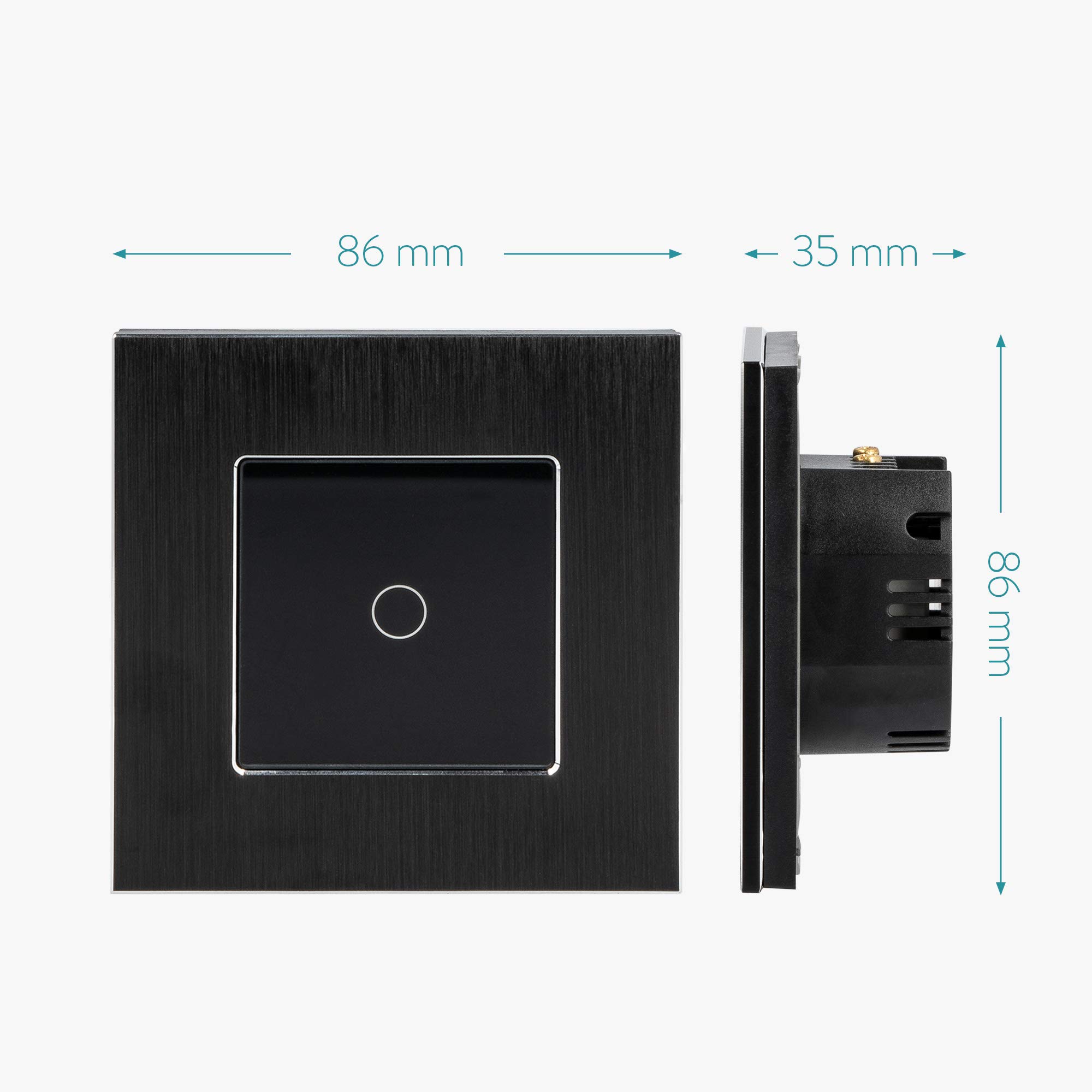 navaris-touch-lichtschalter-glas-schwarz-unterputz-led image 4