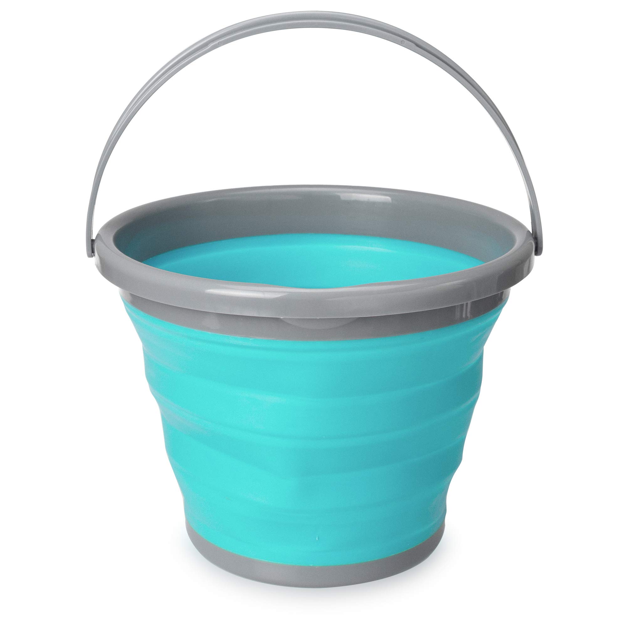 navaris-falteimer-10-l-faltbar-blau-grau-tpr image 1