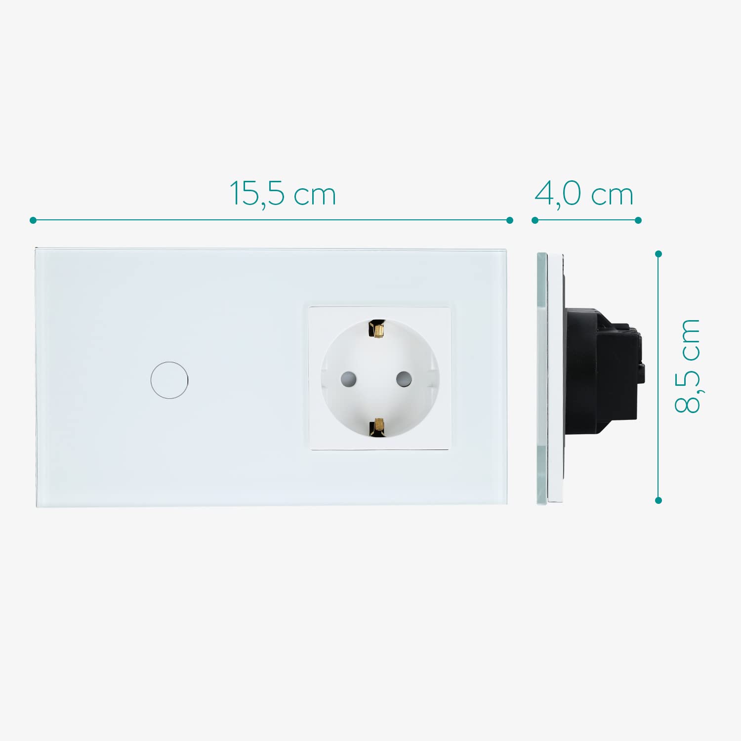 navaris-lighting-touch-lichtschalter-glas-mit-steckdose-wei image 4