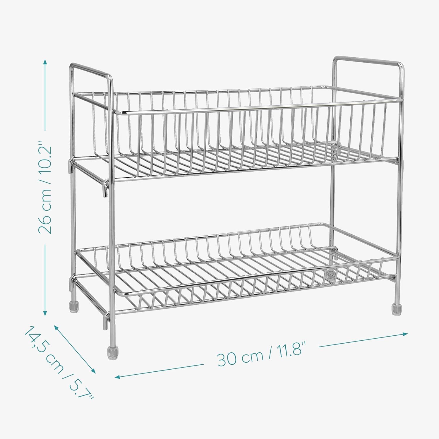 navaris-kitchen-gew-rzregal-2-etagen-metall-faltbar image 4