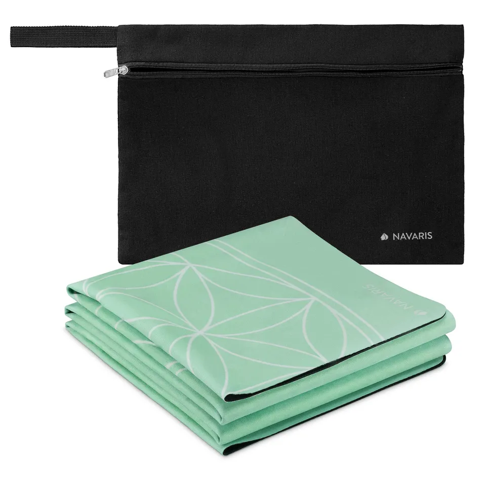 navaris-reiseyogamatte-faltbar-1-5mm-mit-tasche-blume image 1