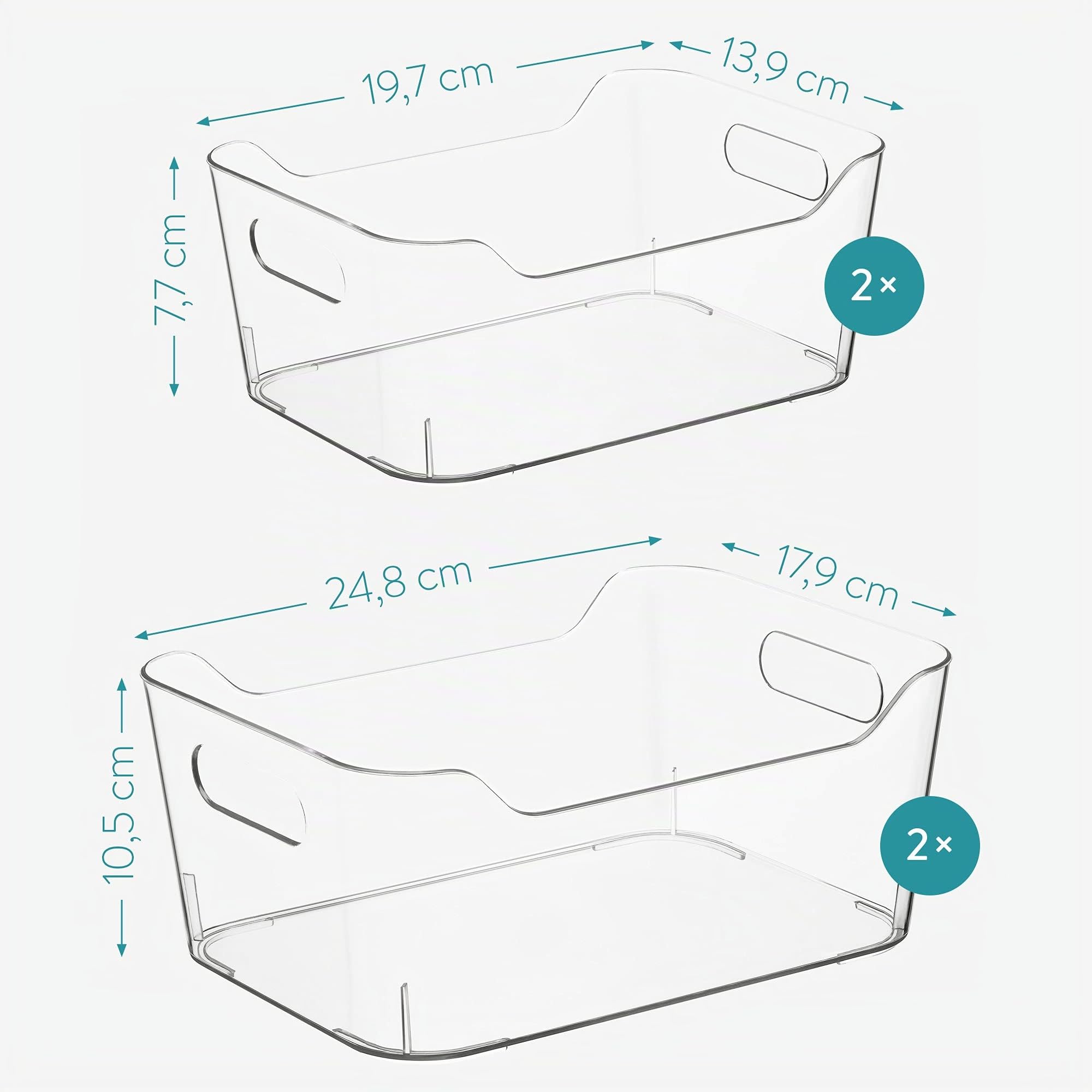 navaris-kitchen-k-hlschrank-organizer-4er-set-transparent-kunststoff image 5