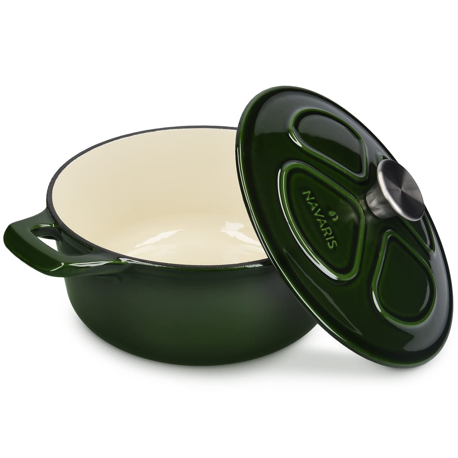 navaris-kitchen-gusseisen-topf-3-5l-24cm-gr-n-emailliert image 7