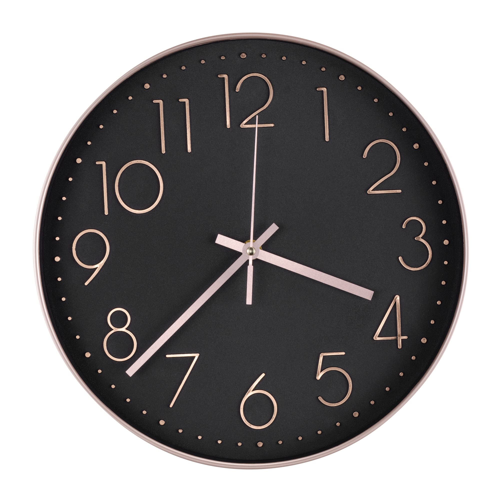 navaris-kitchen-wanduhr-analog-30cm-ros-gold-schwarz-lautlos image 7