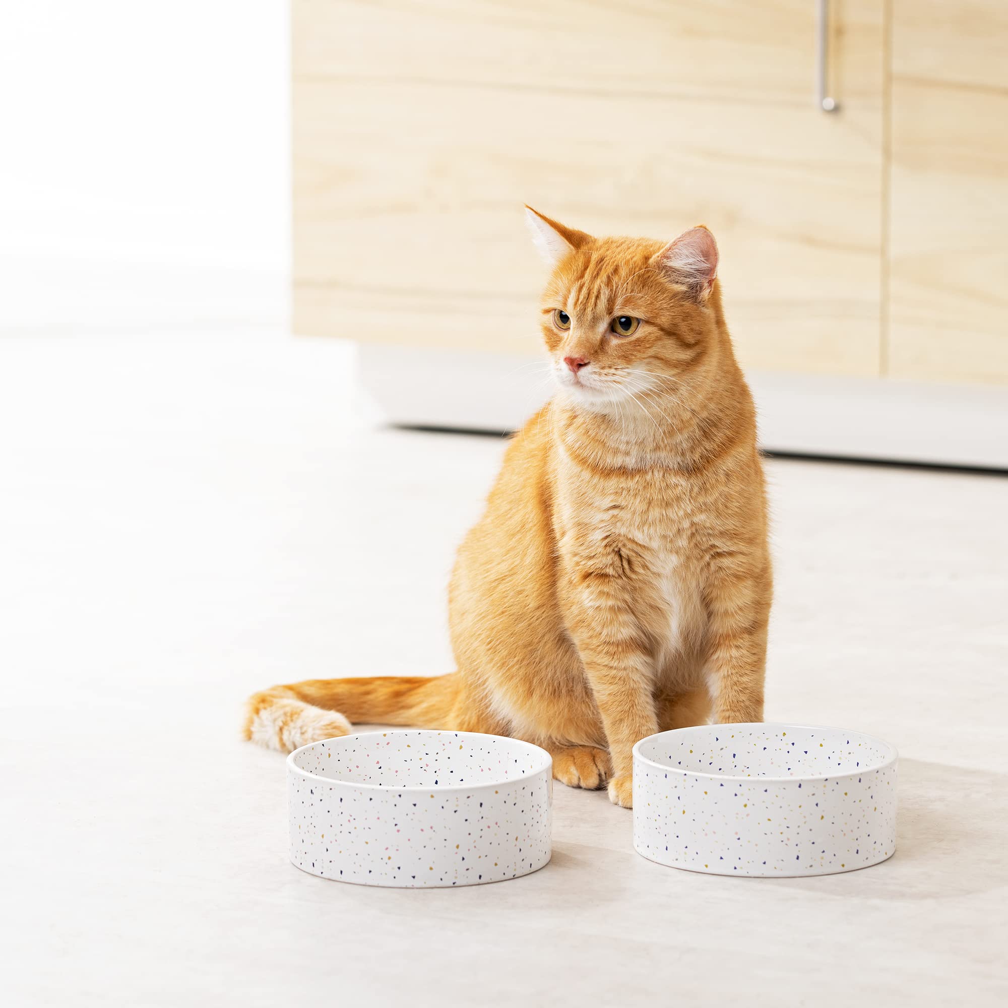 navaris-animals-futternapf-katzen-keramik-2er-terrazzo-320ml image 2