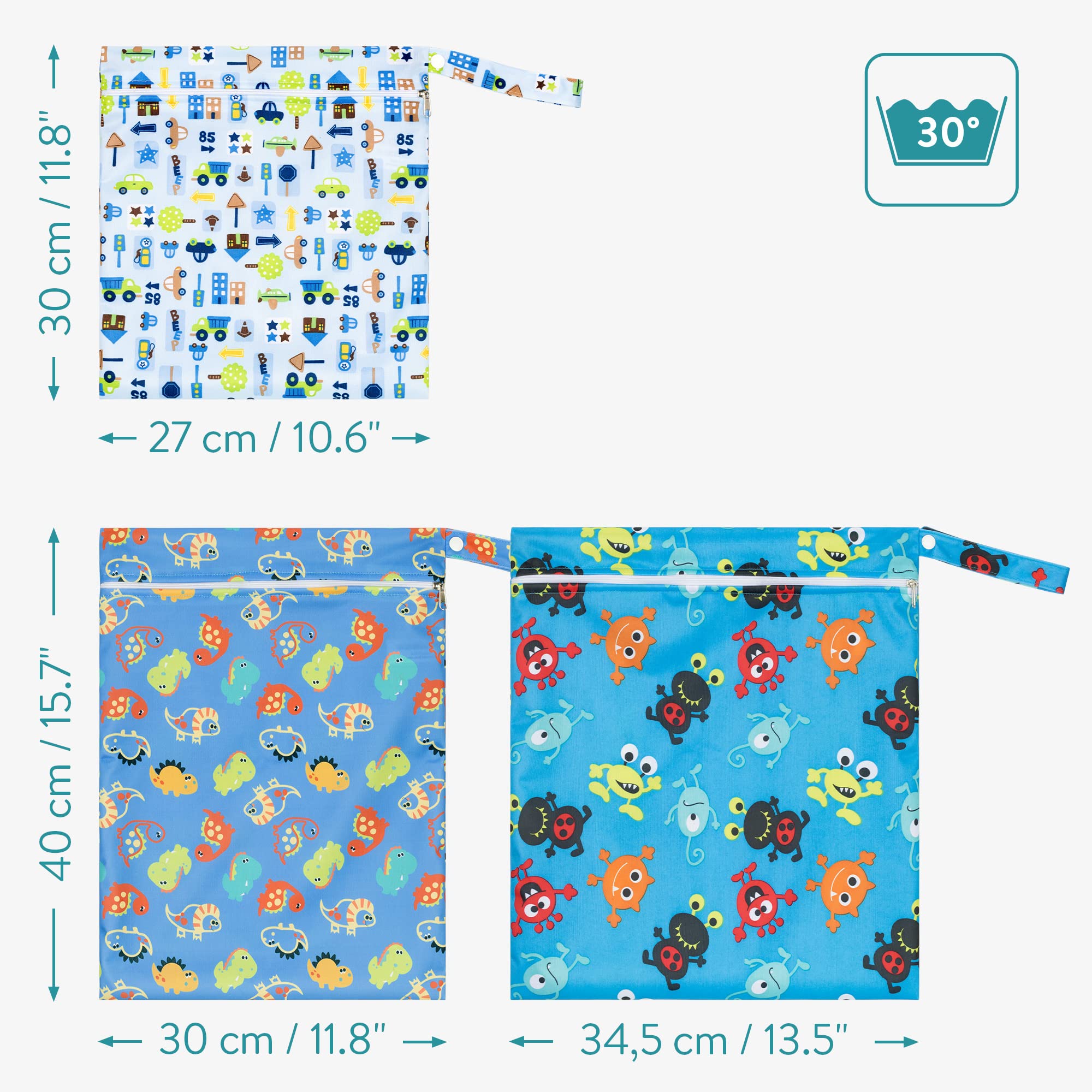 navaris-nasstasche-wetbag-3er-set-windeltasche-wasserdicht image 5
