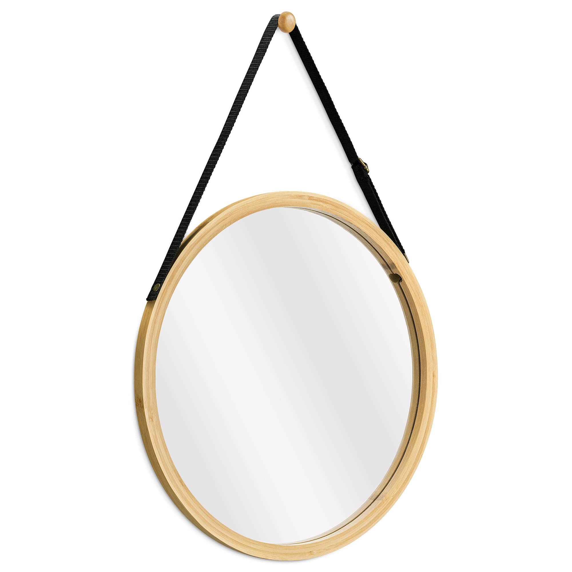 navaris-beauty-wandspiegel-rund-bambus-38-cm-mit-band image 5