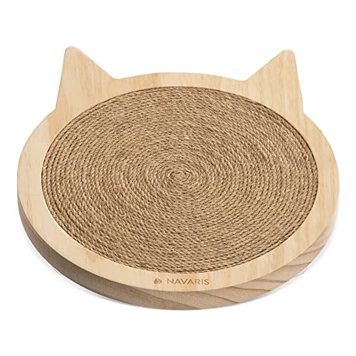 navaris-kratzbrett-katzen-holz-sisal-wand-mit-saugn-pfen image 8