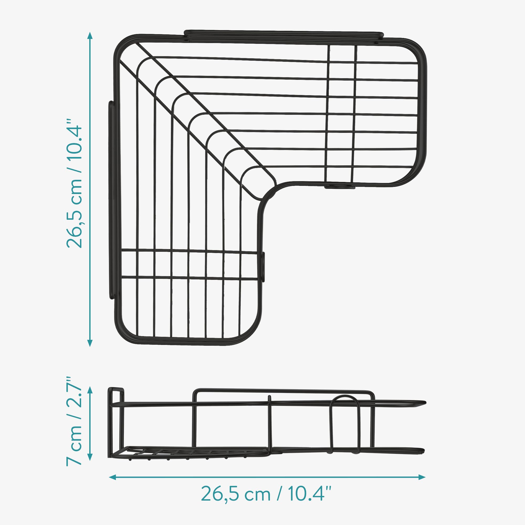 navaris-duschablage-ohne-bohren-eckregal-2er-set-schwarz image 6