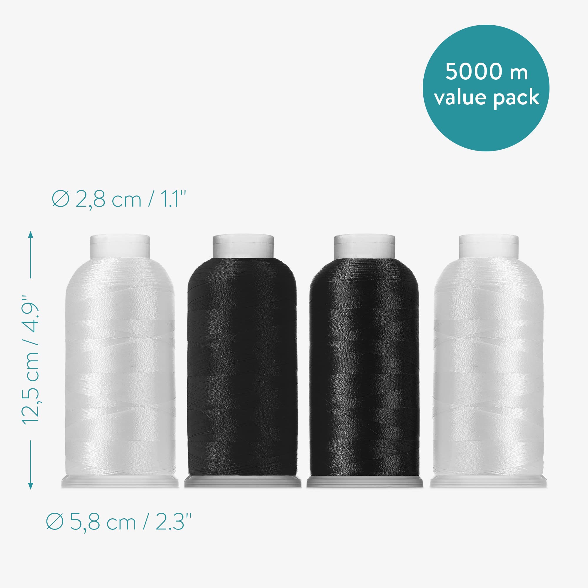 navaris-n-hgarn-set-4x5000m-polyester-schwarz-wei-allesn-her image 4