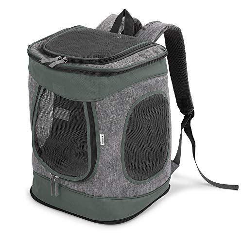 navaris-animals-hunderucksack-grau-15kg-faltbar-gepolstert image 8