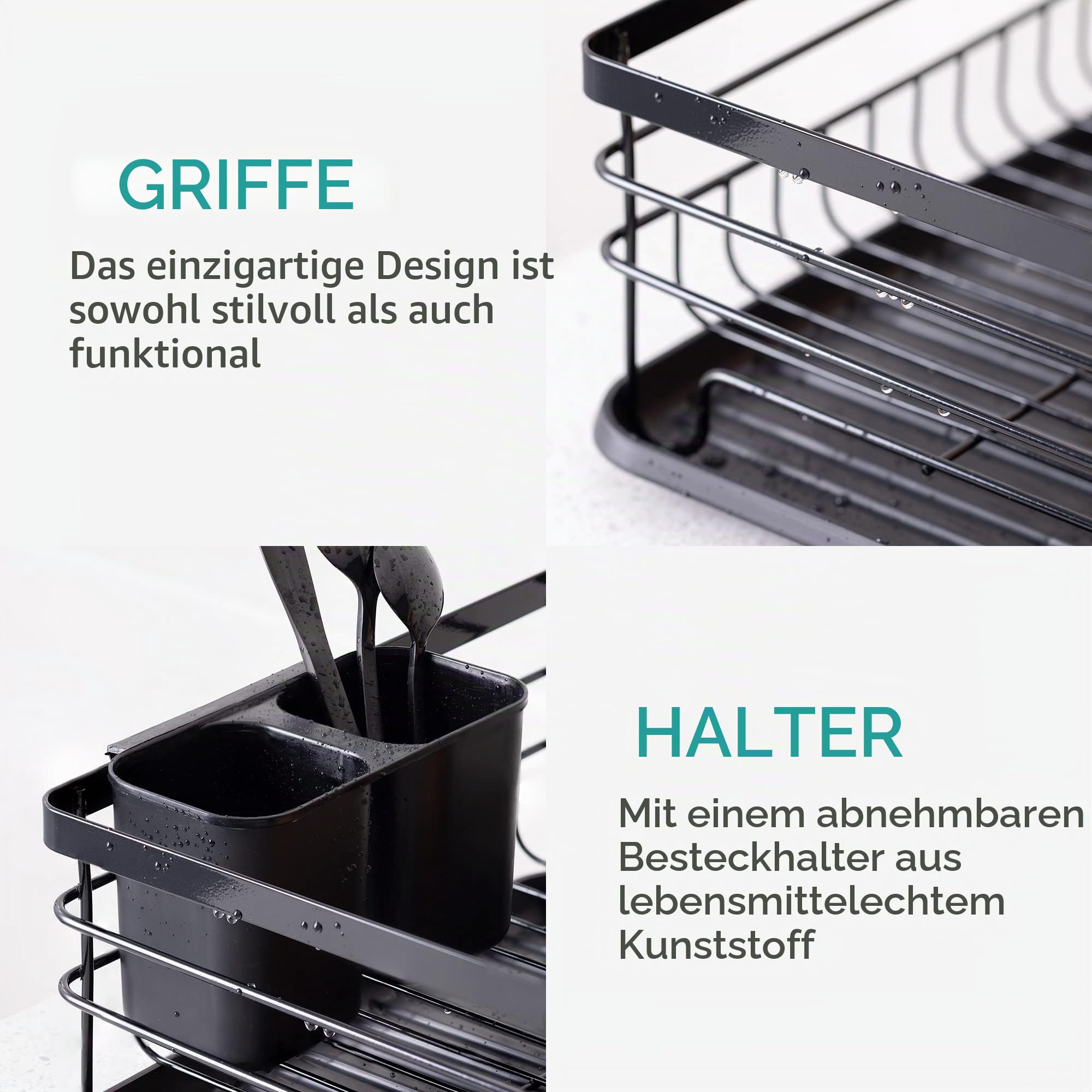 navaris-kitchen-abtropfgestell-schwarz-metall-41-5x30-5-cm image 3