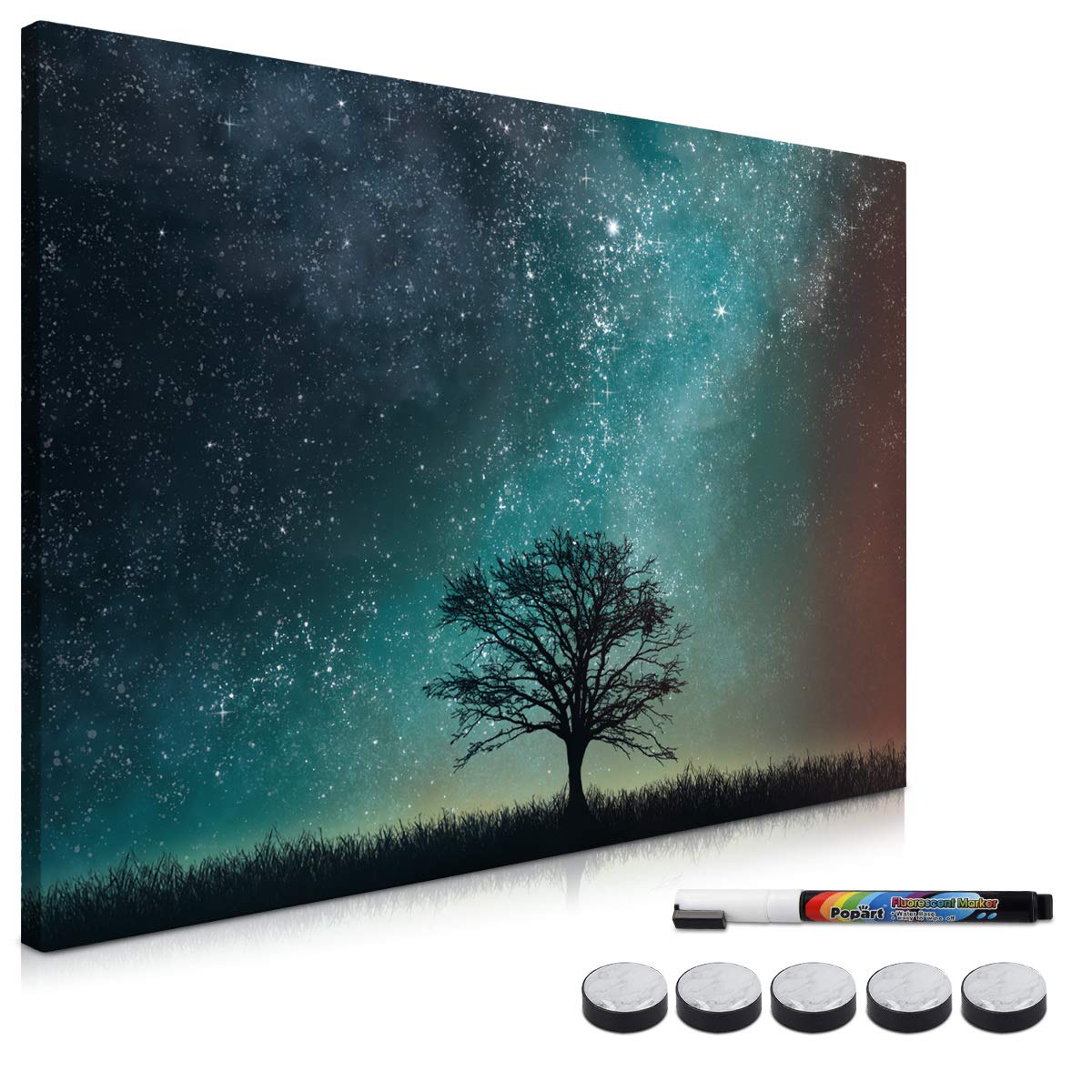 navaris-magnettafel-60x40-cm-memoboard-starry-sky-tree image 1
