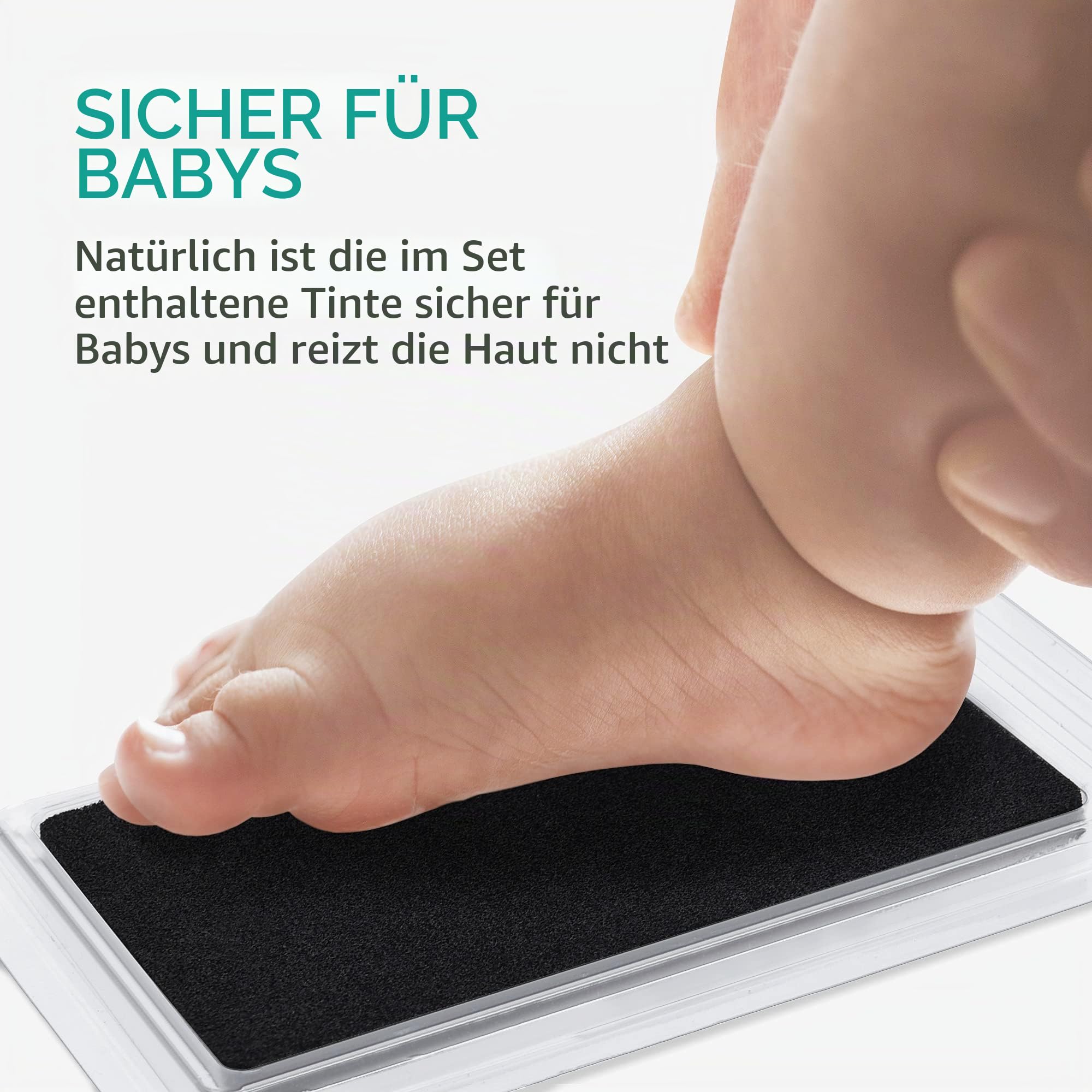 navaris-baby-bilderrahmen-handabdruck-fu-abdruck-set-wei image 5