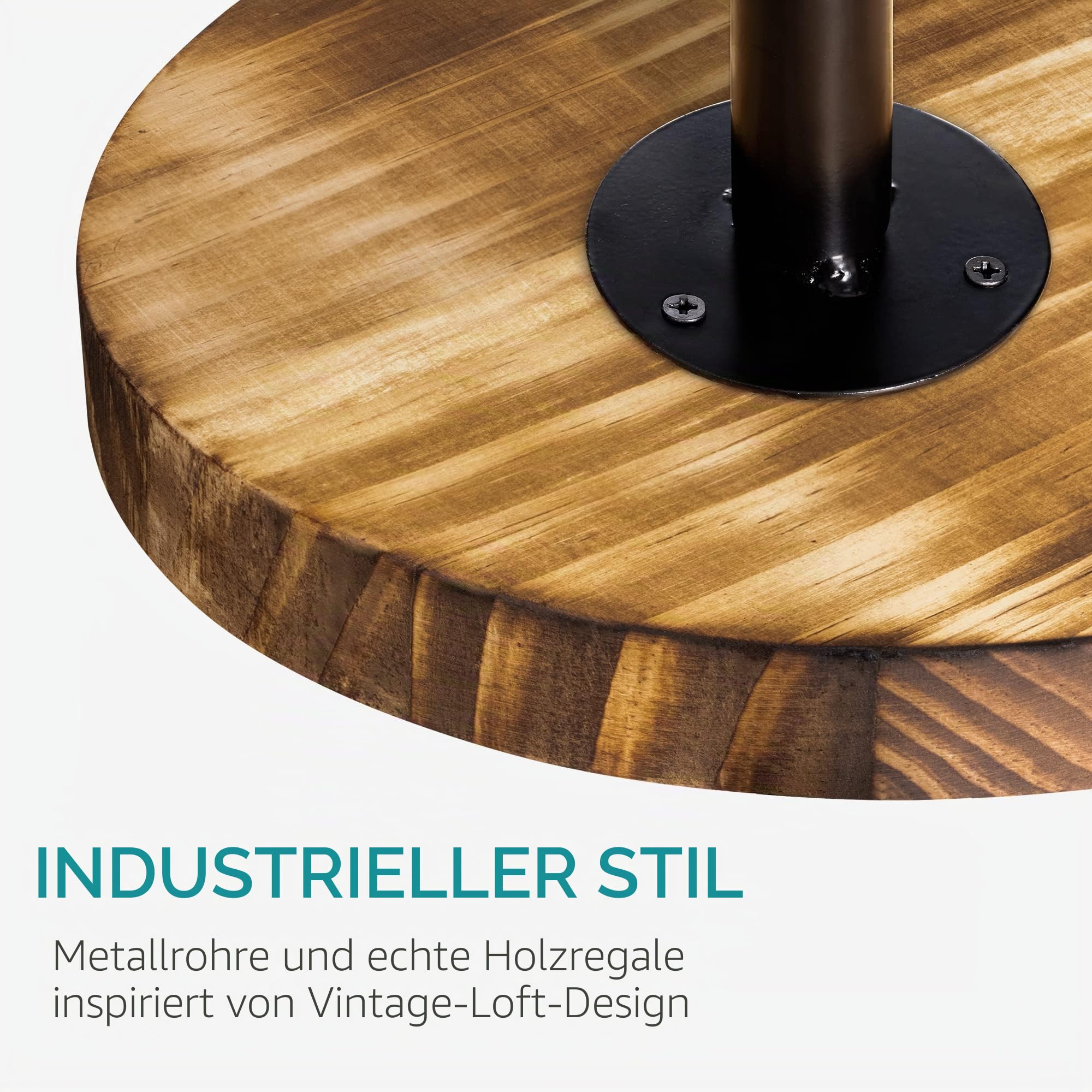 navaris-garden-wandregal-holz-3er-set-rund-5kg-metall-halter image 6
